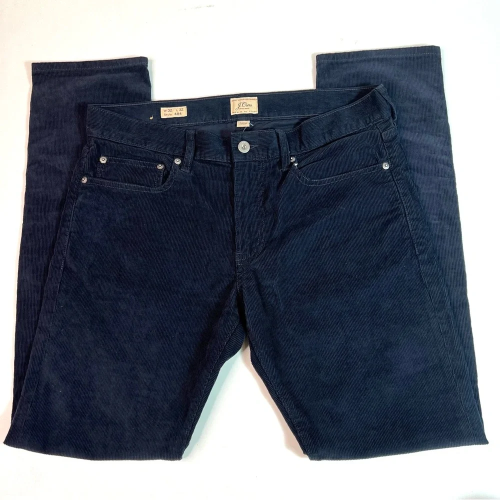 J. Crew 484 Slim-fit Corduroy Pants Navy Size 32x32